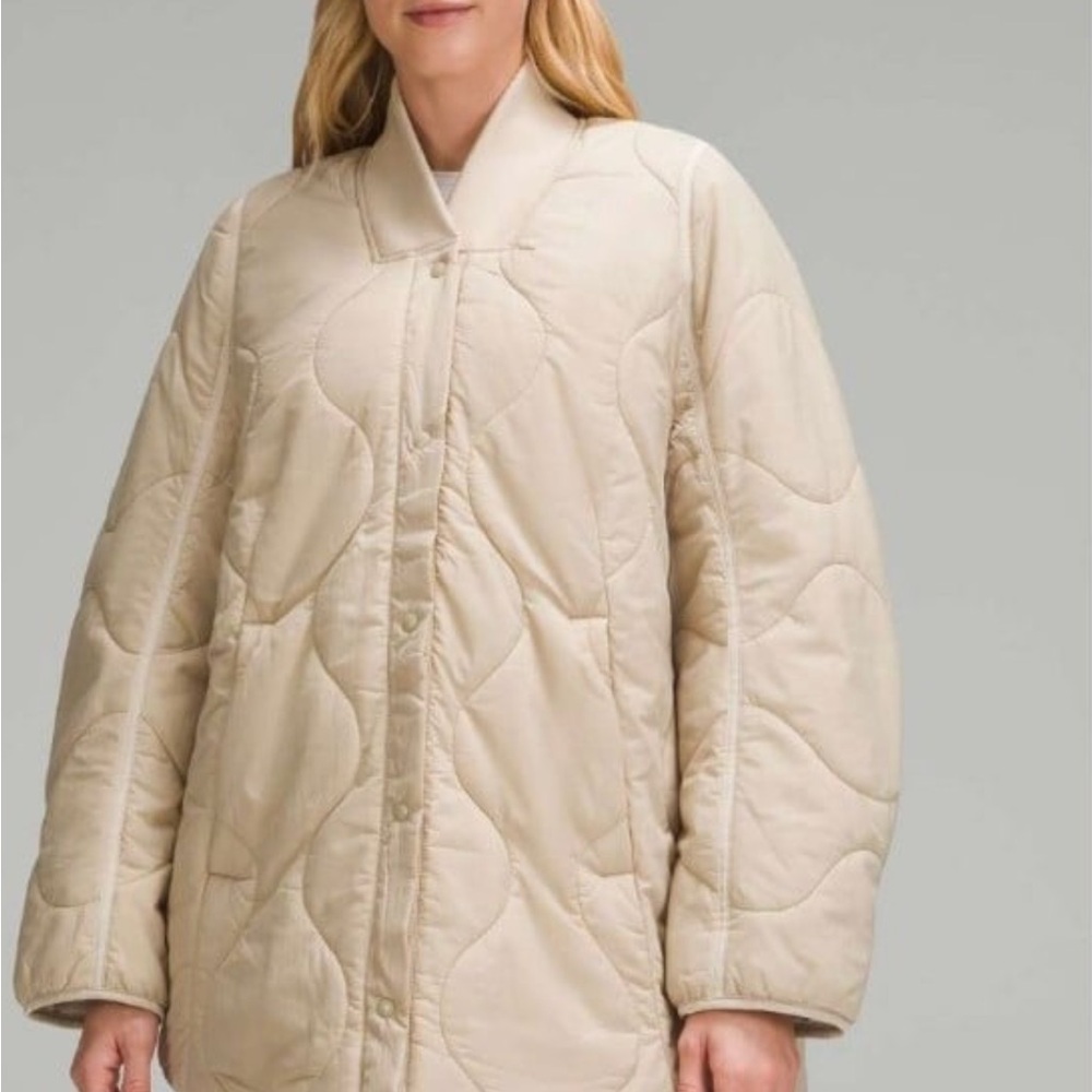 Women's Cream Quilted Jacket